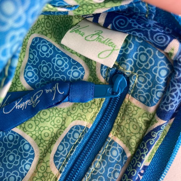 Vera Bradley Blue Green Floral Print Wallet - Picture 8 of 8